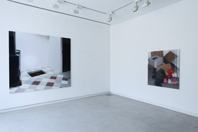 (left): Thomas Demand, Hole, 2013, colour photograph. Courtesy of Matthew Marks Gallery, Sprüth Magers, Berlin/London, and Esther Shipper, Berlin. Commissioned by Sharjah Art Foundation . Image courtesy of Sharjah Art Foundation. (right) Thomas Demand, Parcel, 2011, colour photograph, c-print/diasec. Courtesy of Esther Schipper, Berlin. Image courtesy of Sharjah Art Foundation.