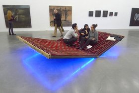 Slavs and Tatars, Prayway, 2012, installation view, The Ungovernables, New Museum Triennial, New York, 2012. Courtesy of the artists.