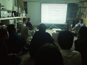 View of Shabbir Hussein Mustafa's talk and screening at Para/Site Art Space, 27th March 2013. Image courtesy of Para/Site.