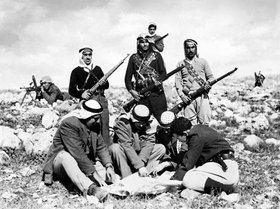 Chalil Rissas, Abed Al-Kader Al-Hussaini, Palestinian Commander and his Guards, 1940s.