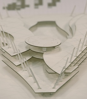 AMBS Architects, Baghdad Library, 2014, process model for the interior.