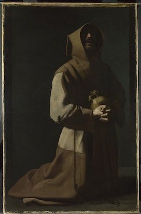 Francisco de Zurbarán (1598–1664), Saint Francis in Meditation, 1635–39. Courtesy and © The National Gallery, London. 