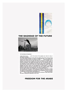 The Times (UK), 1917. Freedom for the Arabs, The Baghdad of the FutureFrom the series Siege of Khartoum, 1884 (2006), by Maryam Jafri. Archival ink jet print. A1 size (23.4 x 33.1 inches).