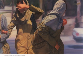 Shohreh Mehran, from Schoolgirls series, 2009. Oil on canvas.