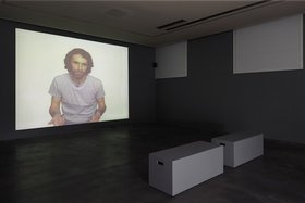 Rabih Mroué, On Three Posters, reflections on a video-performance, 2004, installation detail, Iniva at Rivington Place, London, 2011. Courtesy of the artist and Iniva at Rivington Place, London.