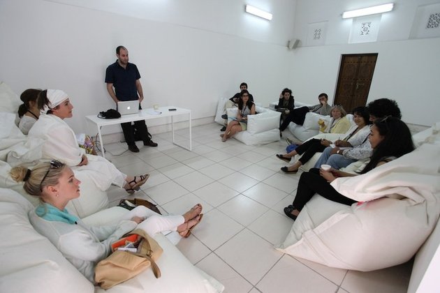 Breakout session with Joe Namy, Sharjah Art Foundation's March Meeting, 17 - 19 March 2012. Courtesy of Sharjah Art Foundation. 