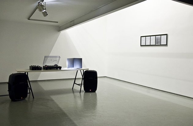 Aslı Çavuşoğlu, 191/205, 2009, printed on 12'’ LP with an edition of 100 signed copies, 7' 16'’ + framed officialdocuments, 38x122cm. Courtesy of the artist.