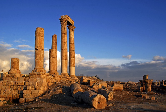 Temple of Hercules on the Citadel hill in Amman.