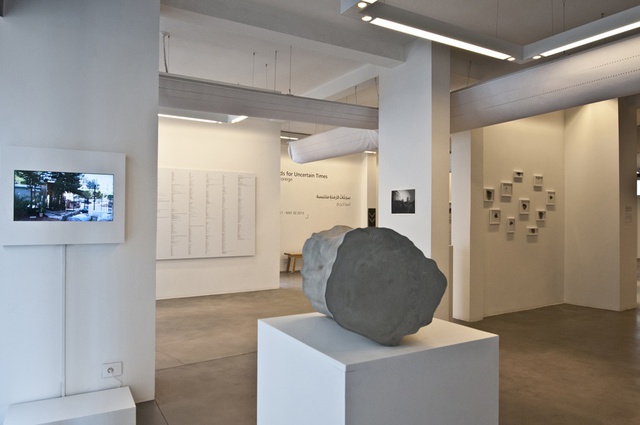Lamia Joreige, Under-Writing Beirut – Mathaf (2013). Mixed-media installation, commissioned by the Sharjah Art Foundation. View of exhibition at Art Factum Gallery, Beirut.