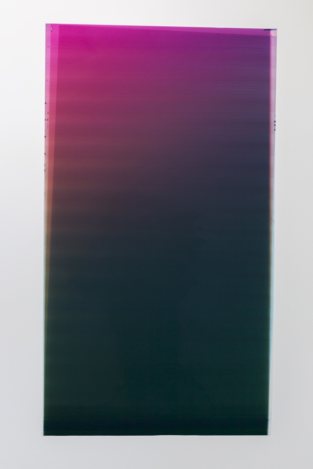 Caline Aoun, Untitled, 2013, unique inkjet print on Permajet transfer film, 610 x 1170 mm.