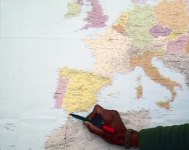 Bouchra Khalili, Mapping Journey #7, from “The Mapping Journey Project,” 2008–11 (still). Video, color, sound; 6 min.