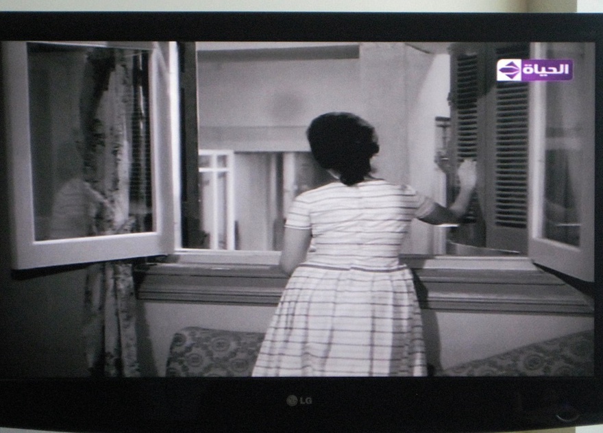 Ressala Min Emraa Majhoula (Letter from an Unknown Woman), movie still on television.