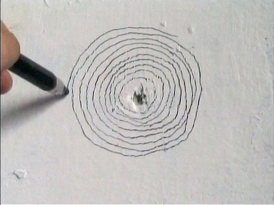 Leonard Qylafi, Nail Song, 2006. Video still. Presented as part of the exhibition The Presence of Absence, or the Catastrophe Theory, at Isolyatsia, Kiev, curated by Cathryn Drake.