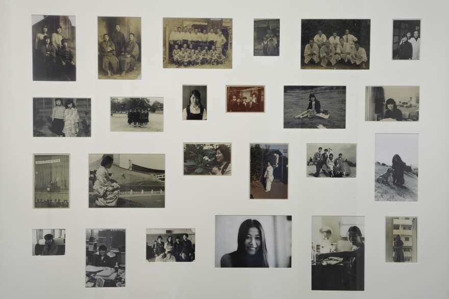Eric Baudelaire, Fusako Shigenobu Family Album, 2012. 27 photographs circa 1900 to 1973, museum board and wood frame, 103 x 153 cm.