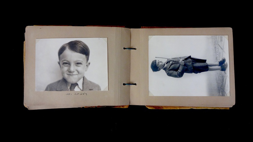 A spread from the album compiled by Kamil Chadirji, documenting major milestones of his son's childhood. The photographs show Rifat Chadirji on his fifth birthday, December 6, 1931.