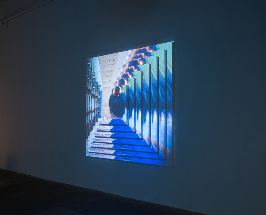 Meriem Bennani, Gradual Kingdom, 2015. Two-projection mapped digital videos on styrofoam screens with sound.