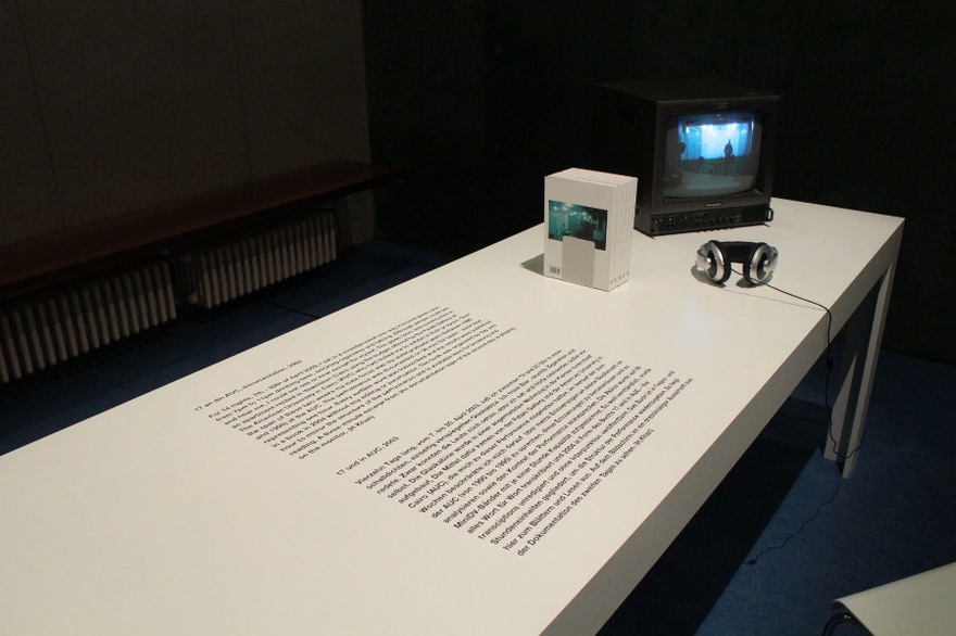Hassan Khan, 17 and in AUC, installation view at FORMER WEST conference at HKW Berlin, 2013. 