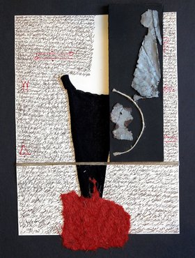 Adonis, Untitled, 1993, mixed media collage. Courtesy of the artist and The Mosaic Rooms, London. 