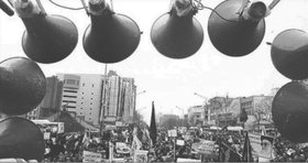 A rally orchestrated by the state.  Tehran, 2010.