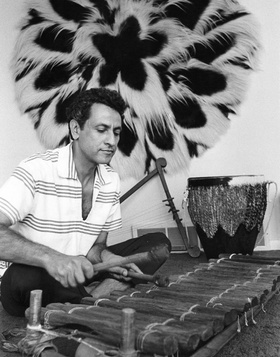 Halim El Dabh and a balafon.