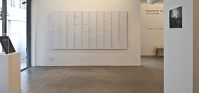 Lamia Joreige, Under-Writing Beirut – Mathaf (2013). Mixed-media installation, commissioned by the Sharjah Art Foundation. View of exhibition at Art Factum Gallery, Beirut.