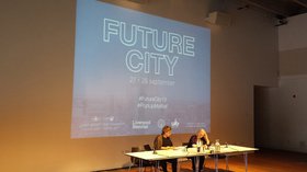 Irit Rogoff and Saskia Sassen's lecture; Day 1 of 'Future City' (Irit Rogoff, Professor of Visual Cultures, Goldsmiths; Saskia Sassen, Professor of Sociology, Columbia University).