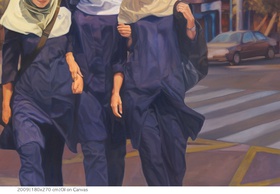 Shohreh Mehran, from Schoolgirls series, 2009. Oil on canvas.