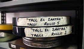 Rushes of Tal Alzaatar, AAMOD, Rome, Year. Courtesy of the artist.