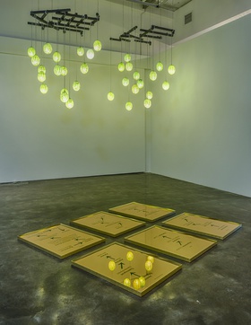 Slavs and Tatars, Language Arts, 2014. Installation view at The Third Line, Dubai.