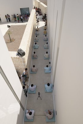 Wael Shawky, Dictums 10:120, 2013, Sharjah Biennial 11 performance.  Image courtesy of Sharjah Art Foundation.