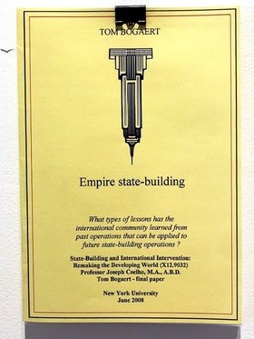 Tom Bogaert, State Building and international intervention, NYU paper, 2008. © Tom Bogaert.