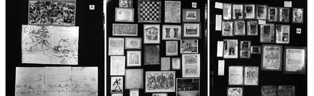 Aby M. Warburg, Mnemosyne-Atlas, Board A, Nr. 32 and 33, 1926.