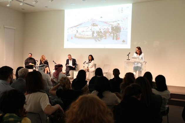 Beatrix Ruf, Susanne Pfeffer, Hans Ulrich Obrist, Eungie Joo, Judith Greer, Sharjah Art Foundation's March Meeting, 17 - 19 March 2012. Courtesy of Sharjah Art Foundation. 