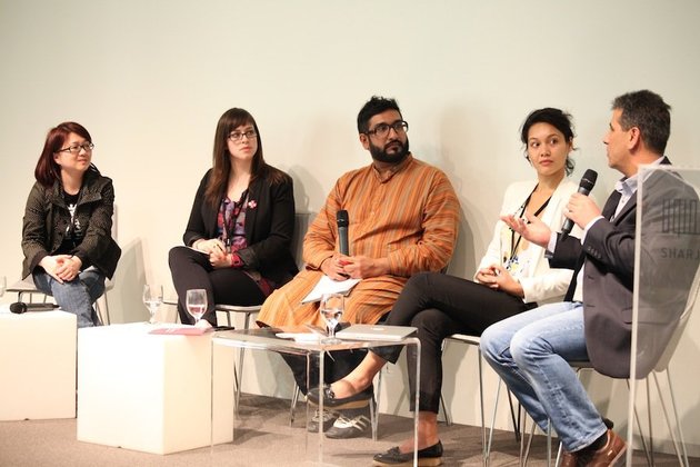 Louise Hui Juan Hsu, Michelle Dezember, Murtaza Vali, Amal Khalaf, Abed al Ju'beh, Sharjah Art Foundation's March Meeting, 17 - 19 March 2012. Courtesy of Sharjah Art Foundation. 