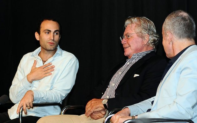 Safar forum, (Left - Right) Khalid Abdalla, Hussein Fahmy, Brian Whitaker. Photo ©Kevin Poolman 2012.