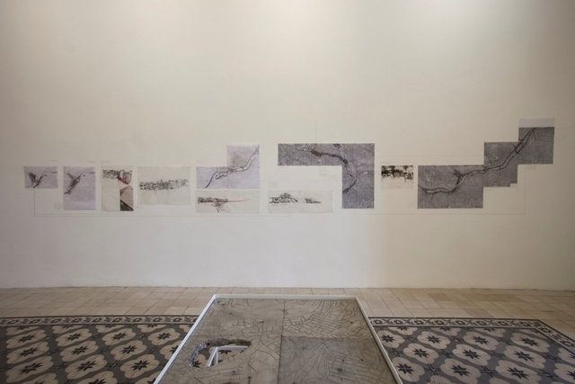Saba Innab, installation detail of Series #1, in No Sheep's Land, Darat al Funun, Amman, 2011. Courtesy of the artist.