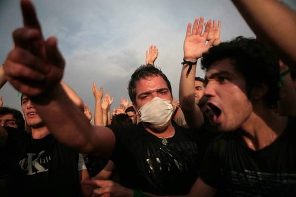 <p>Newsha Tavakolian, 2011</p><p>Photograph</p><p>Courtesy of the artist</p><p>Â </p><p>21: Demonstrators during a one million strong march supporting Presidential candidate Mir-Hossein Mousavi.</p> 