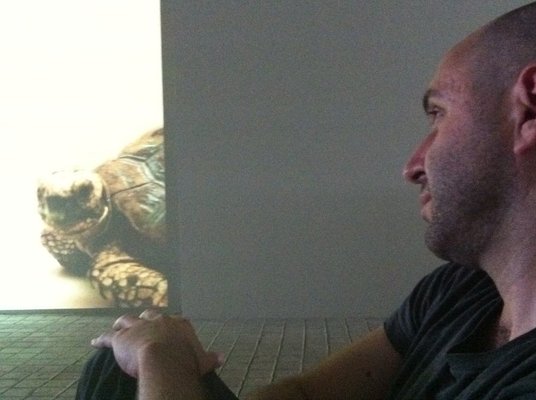 <p>Home Workspace Program participant Joe Namy at critique sessions, April 2012</p><p>Courtesy of Home Workspace, Beirut</p> 