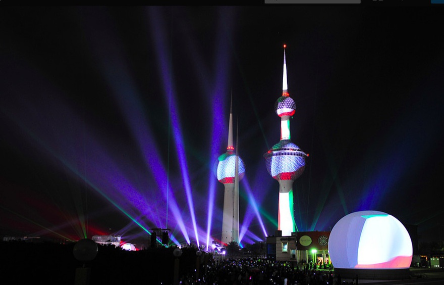 Fireworks during Kuwait 50/20 celebrations, 2011.