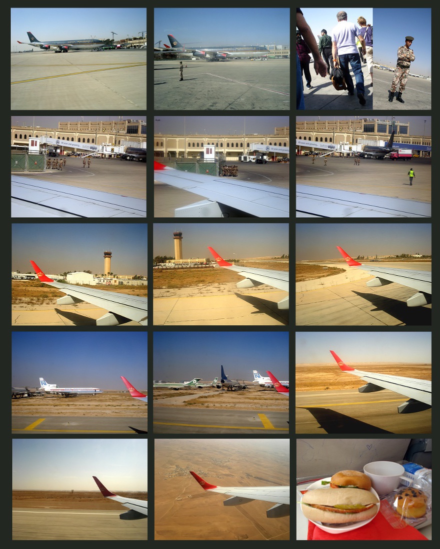 Series of photographs taken undercover during a trip out of Amman in October 2010 in an attempt to capture the protagonists on board the RJ flight, but was not successful. At the time it was a simple digital camera, not so easy to disguise.