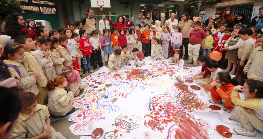 Zoukak childrens' workshop.