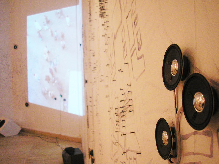 Magdi Mostafa + Ahmed Basiony, Madena, (installation details), 2007.
