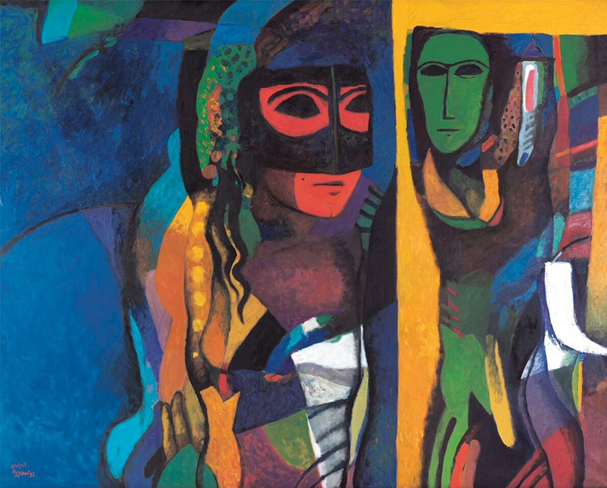 Dia Azzawi, Majnoun Layla no. 2 (Temptation), 1995.