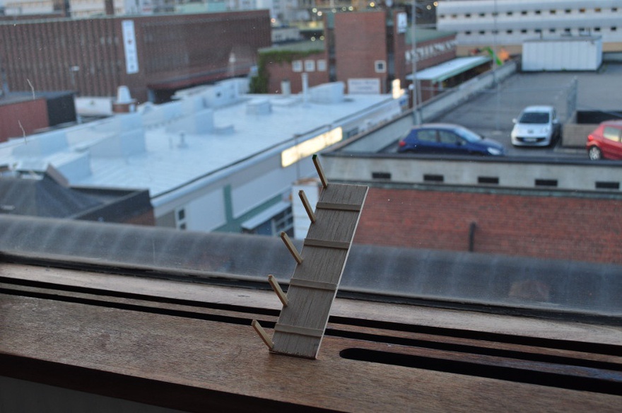 Hera Büyüktaşçıyan, Ö Observatory, 2012. Wooden models, exhibition view, Slakthusateljeerna, Stockholm, 2012.