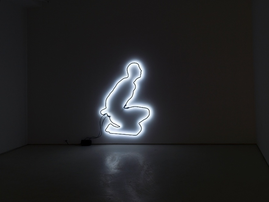 Reza Aramesh, Action 143 neon, 2015.