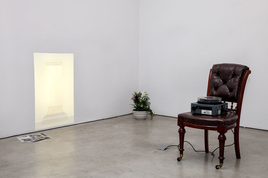 Kapwani Kiwanga, A Memory Palace, 2015. Four channel sound installation, inkjet prints, furniture, floral arrangements. Dimensions variable, Installation view at EVA International – Ireland’s Biennial 2016