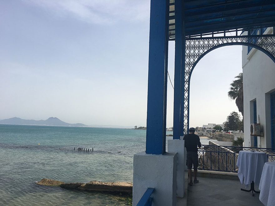 The view of the Mediterranean from Beit el Hikma, Tunis.