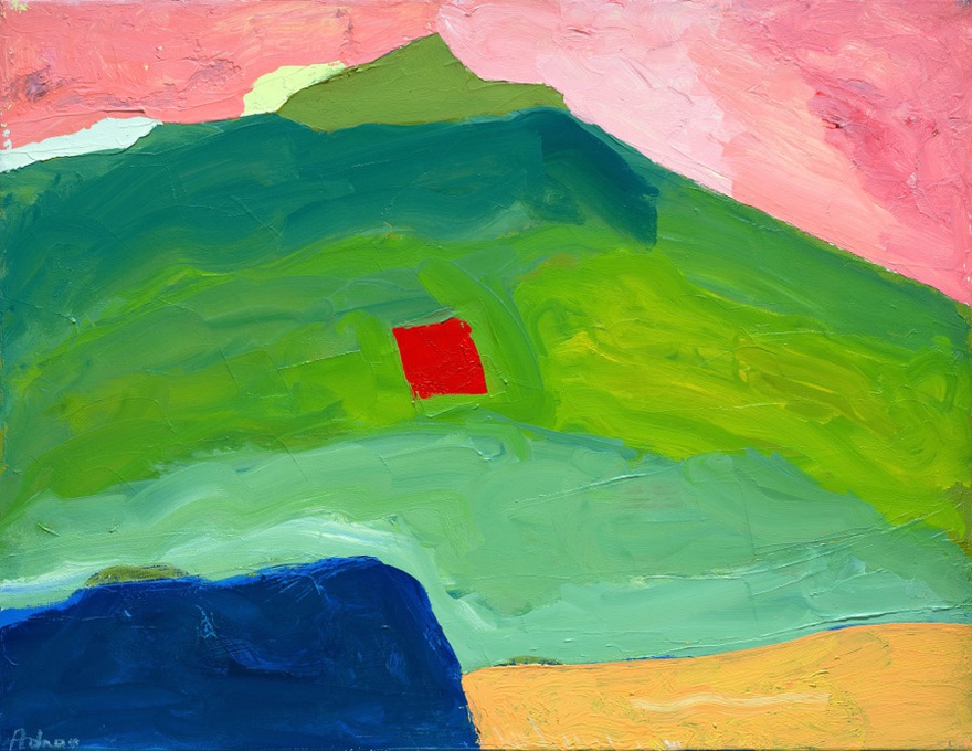 Etel Adnan, Untitled, ca.1995-2000, oil on canvas, 35 x 45.5cm.