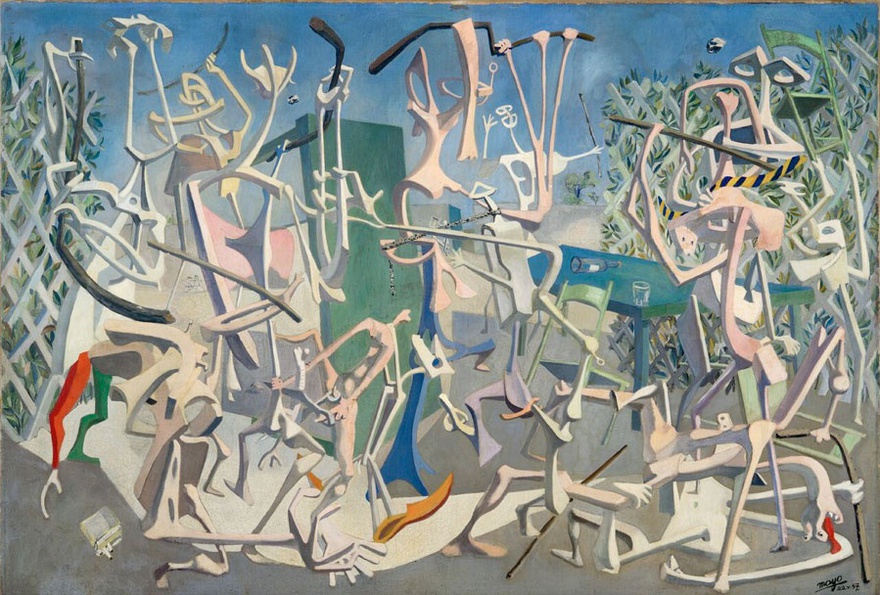 Mayo, Coup de Batons, 1937. Oil on canvas, 167 x 243 cm.