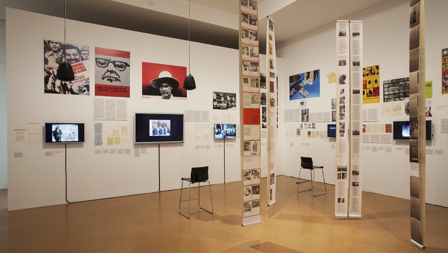 Past Disquiet, Narratives and Ghosts from the International Art Exhibition for Palestine, 1978, exhibition view, 2015, MACBA.